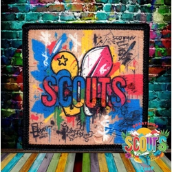 Scout Graffiti badge 2 (Black border)