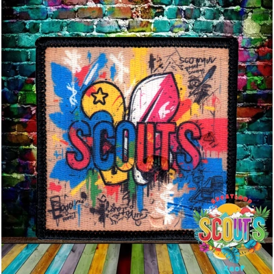 Scout Graffiti badge 2 (Black border)