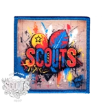 Scout Graffiti badge 1 (Blue border)