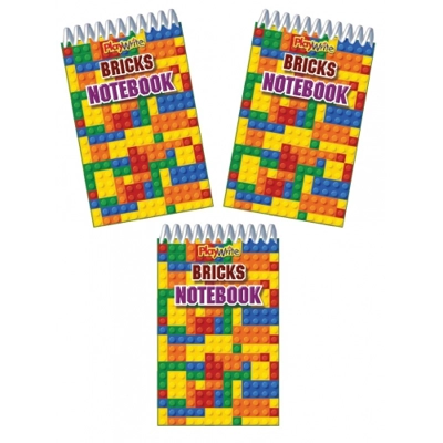 Bricks Spiral Bound Mini Notepad