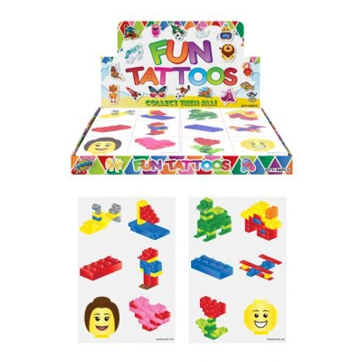 12 Bricks Temporary Transfers Tattoos