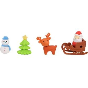 Christmas Erasers Set Boxed