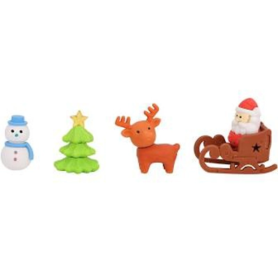 Christmas Erasers Set Boxed