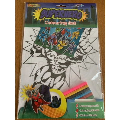 Superhero Colouring Set