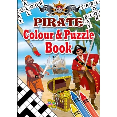 Pirate Puzzle & Colouring Book