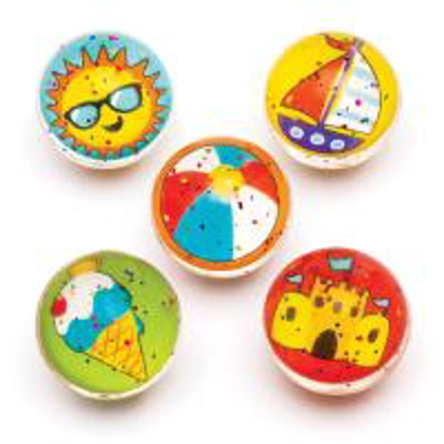 Beach Fun Glittery Jet Bouncy Ball