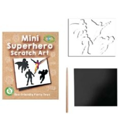 Superhero Scratch Art