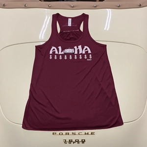 Racerback Tank - Aloha - Maroon/White Speedster