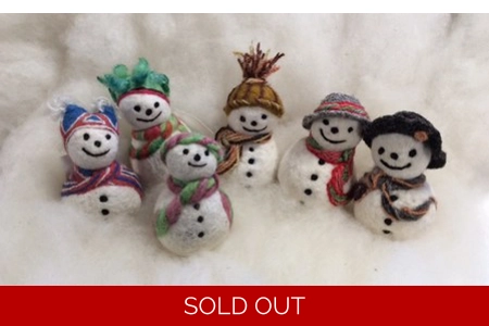 Needle Felted Snowmen
