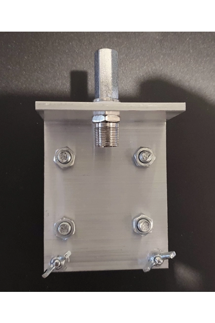 Slidewinder DX Right Angle so239 to 3/8 24tpi aluminium Antenna mount bracket