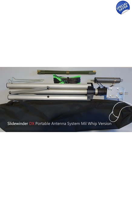 Slidewinder DX Portable Antenna System Mil Whip Version.