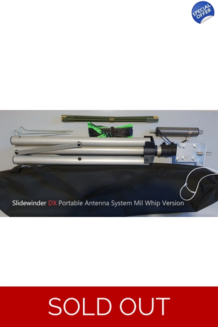 Slidewinder DX Portable Antenna System Mil Whip Version.