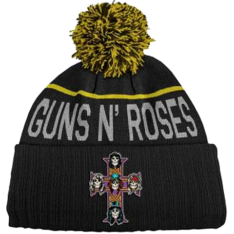Guns N' Roses - Cross Logo Bobble Beanie Hat
