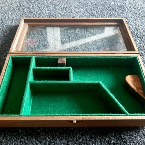 Wooden Glass lid display case for Luger P08