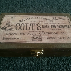 Wooden Colt. 44 Ammo Box