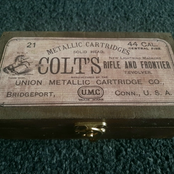 Wooden Colt. 44 Ammo Box