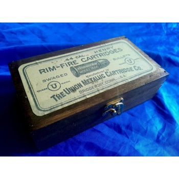 Wooden Henry .44 Rim Fire Ammo Box