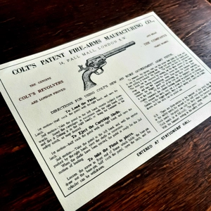 Colt 45 Saa Gun Case Label