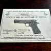 Colt 1911 A1 Gun Case Label