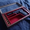 Wooden Glass lid display case for Walther P38 pistol
