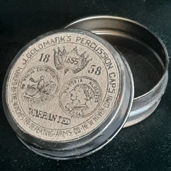J. Goldmarks Percussion cap tin aged