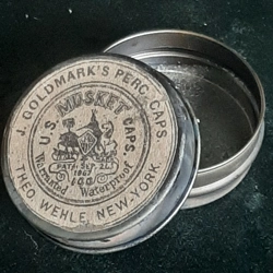 J. Goldmarks Percussion cap tin aged
