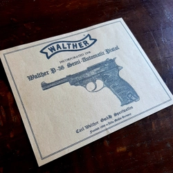 Walther P38 Gun Case Label
