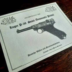 Luger P08 Case Label