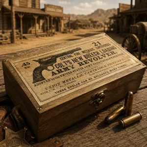 Wooden Colt 45 Saa Ammo Box