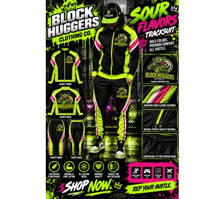 Block Huggers Clothing Spring Collection Men’s Tracksuit