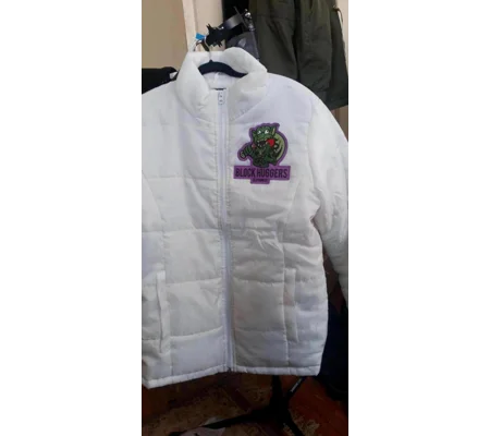 Block Huggers Clothing Womens lightweight embroidered patch Jacket