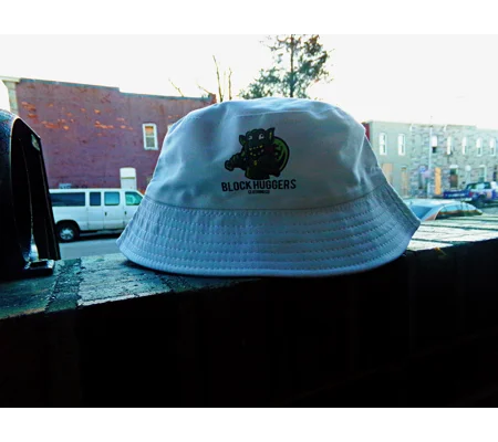 Block Huggers Clothing White Logo Bucket