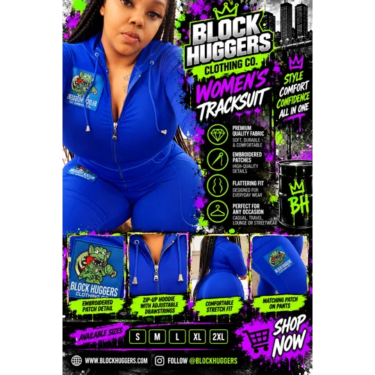 Block Huggers Clothing Female Tracksuit
