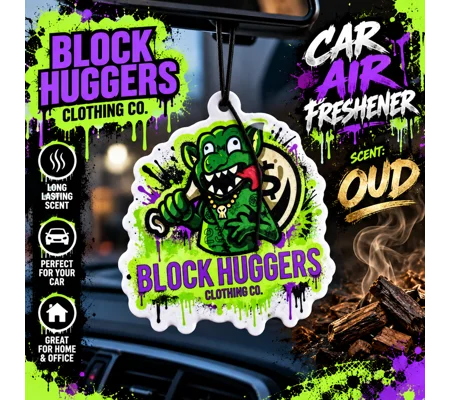Block Huggers Clothing Oud Car Air Freshener