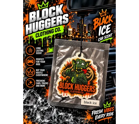 Block Huggers Clothing Black Ice Air Freshener