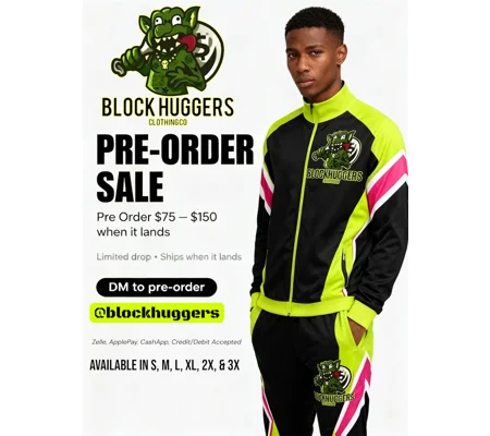 Block Huggers Clothing Spring Collection Men’s Tracksuit