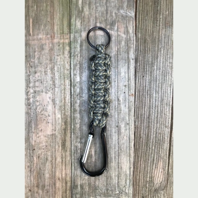 ACU Digital Paracord 'Cobra Weave' Keychain Keyring Carabiner.