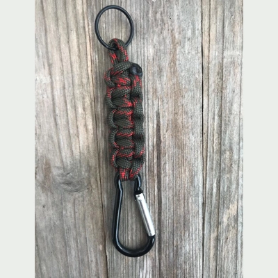 Apocalypse Paracord 'Cobra Weave' Keychain Keyring Carabiner.