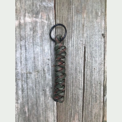 Army Green Camo Paracord 'Snake Knot' Keychain Keyring Key Fob