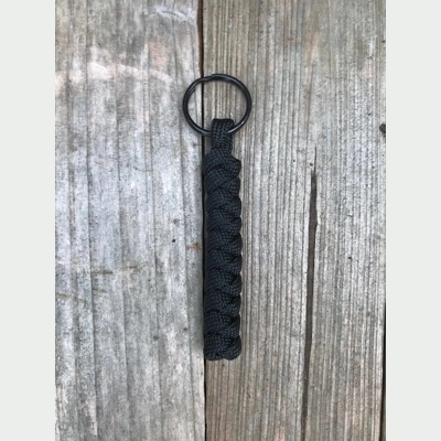 Black Paracord 'Snake Knot' Keychain Keyring Key Fob
