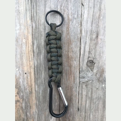 Code Talker Paracord 'Cobra Weave' Keychain Keyring Carabiner.