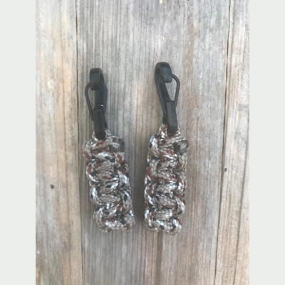 Desert Camo Paracord Cobra Weave 'Bivvy Zip Pulls' 1Pair