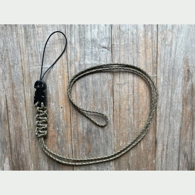 Forest Camo Paracord 'Bite Alarm Receiver Neck Lanyard'.