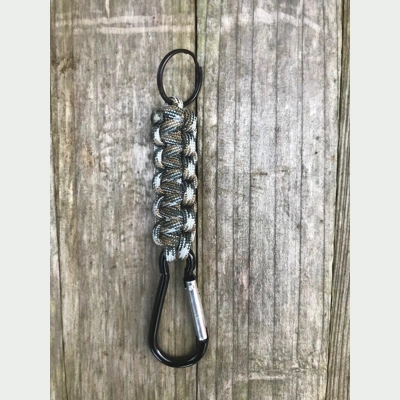 Front Range Camo Paracord 'Cobra Weave' Keychain Keyring Carabiner.