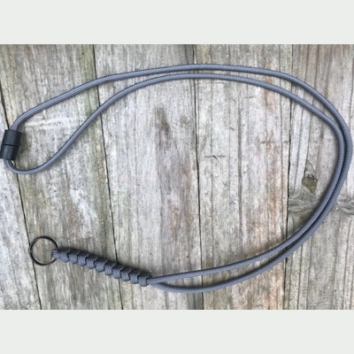 Graphite Paracord 'Snake Knot' Neck Lanyard