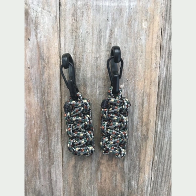 Gravel Camo Handmade Paracord Cobra Weave 'Bivvy Zip Pulls' 1Pair