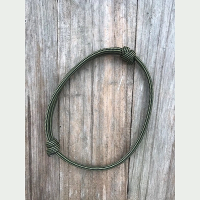 Moss & Black Stripes Adjustable 550 Paracord Friendship Bracelet