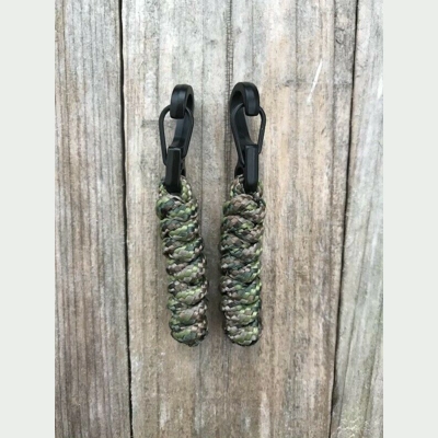 Multi Camo Paracord Snake Knot 'Bivvy Zip Pulls' 1Pair