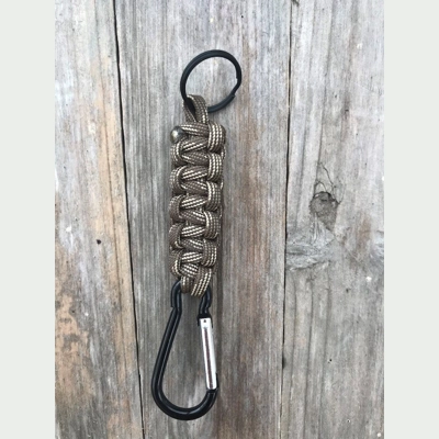 Quicksand Paracord 'Cobra Weave' Keychain Keyring Carabiner.