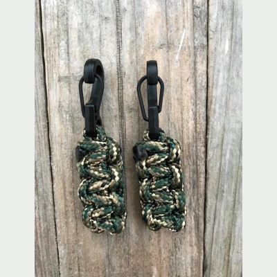 Recon Camo Handmade Paracord Cobra Weave 'Bivvy Zip Pulls' 1Pair